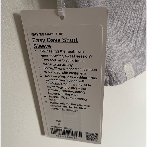 Lululemon Easy Days Short Sleeve NWT - Picture 8 of 8